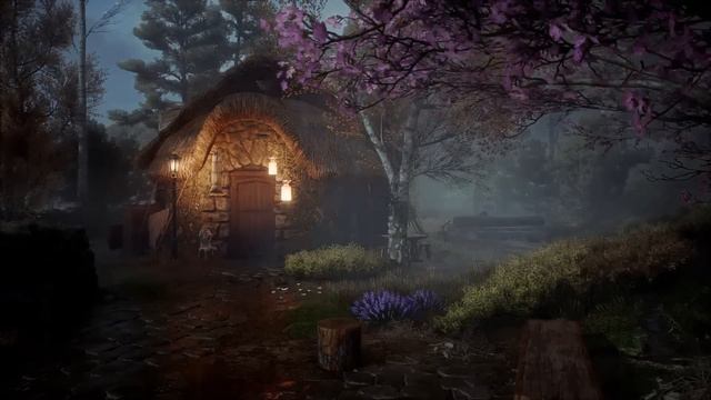 Pleasant ASMR rain in the village with occasional rolls of thunder relieves you from insomnia смотреть онлайн