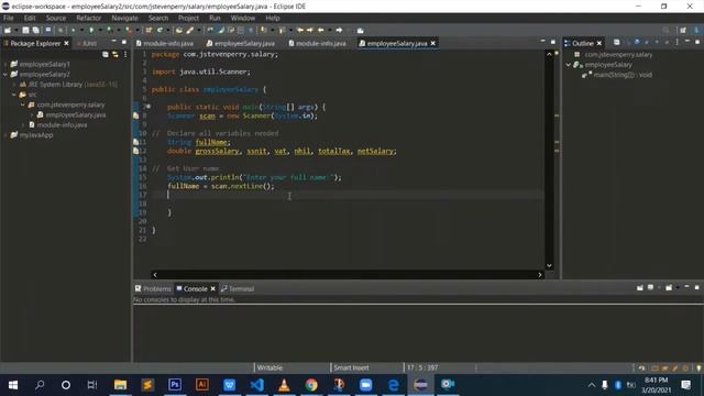 How to create a simple program to calculate employee salary after tax in Java using Eclipse смотреть онлайн