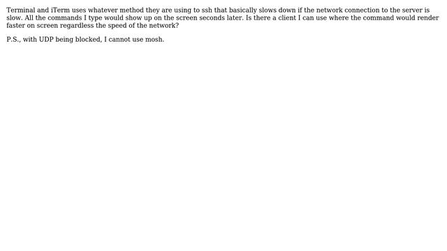 Apple: Is there a macOS ssh client that allows me to type fluid commands? смотреть онлайн