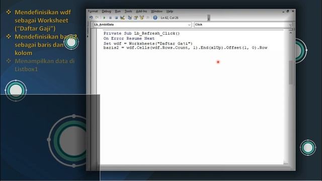 Tampilkan Data Range di ListBox, RowSource VBA Excel Range, | Aplikasi Slip Gaji Part 4 смотреть онлайн