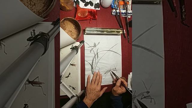 Китайская живопись СеИ. Насекомые. смотреть онлайн