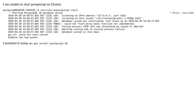 Databases: Can't start Postgresql смотреть онлайн