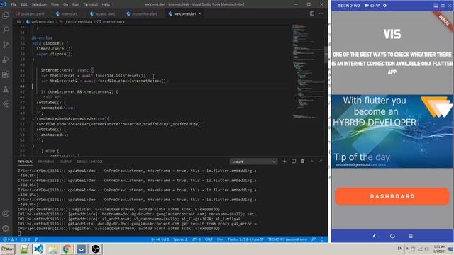 One Of the Top ways to check for internet connection continuously in a flutter application смотреть онлайн
