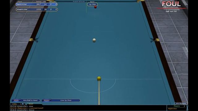 Virtual Pool 4 Online English Billiards Steamroller v Napknicker смотреть онлайн