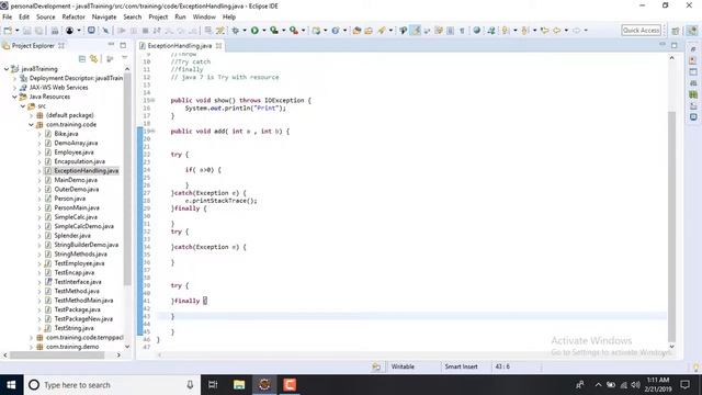 Java Exception Handling Lecture смотреть онлайн