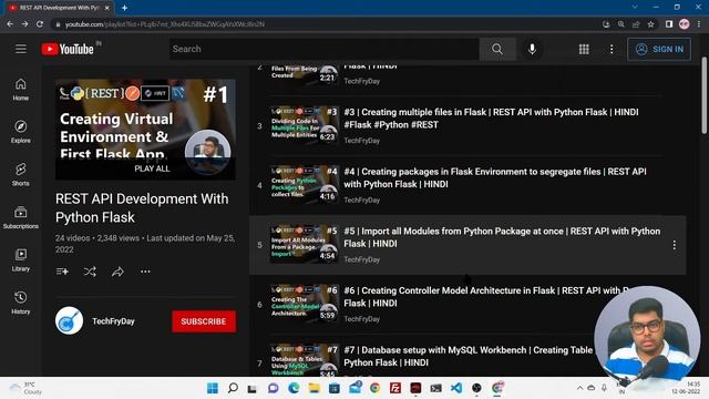 REST API Development with Python Flask | HINDI #restapi #python #flask смотреть онлайн