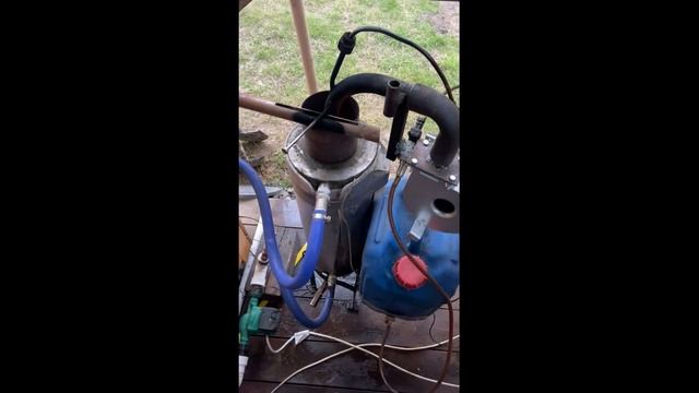 подогрев купели, печь на отработке, дизеле для купели, тихий вариант. смотреть онлайн