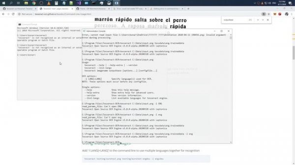 Tesseract OCR on Windows