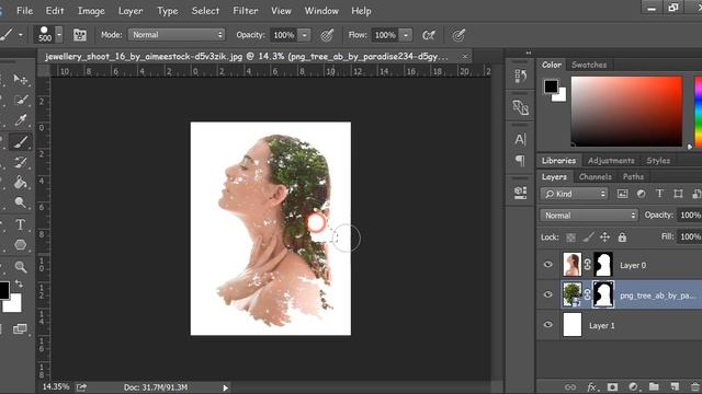 Double Exposure Effect || Photoshop CC Tutorial смотреть онлайн