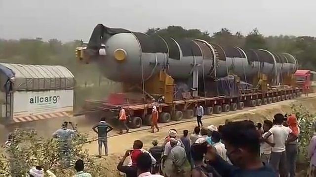 Ammonia Converter Movement by Allcargo Logistics Ltd #ODC#Bypass#transportation смотреть онлайн