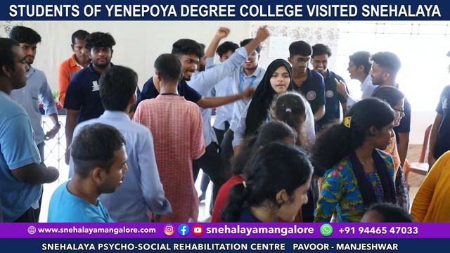 STUDENTS OF YENEPOYA DEGREE COLLEGE VISITED SNEHALAYA. смотреть онлайн
