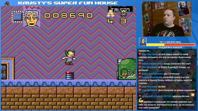 Проходим Krusty's Super Fun House! Sega СТРИМ
