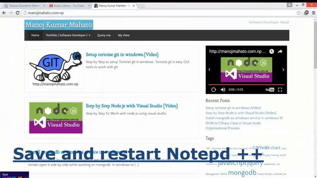 nodejs in notepad++ смотреть онлайн