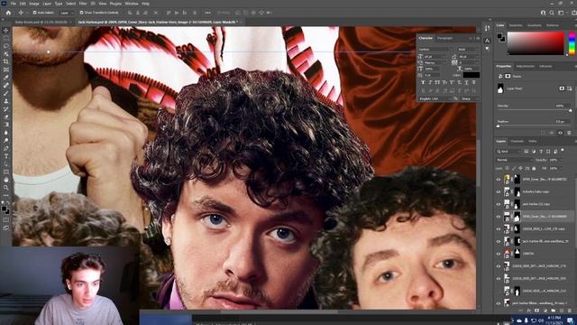 Scrapbook Collage Design Walkthrough | Jack Harlow Wallpaper | Adobe Photoshop 2022 смотреть онлайн