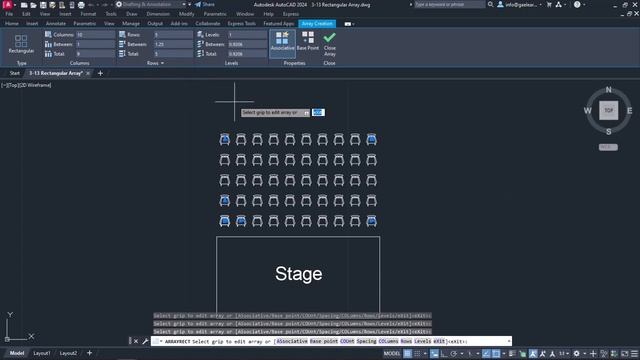 Create Rectangular Arrays - AutoCAD 2024 Tutorials смотреть онлайн
