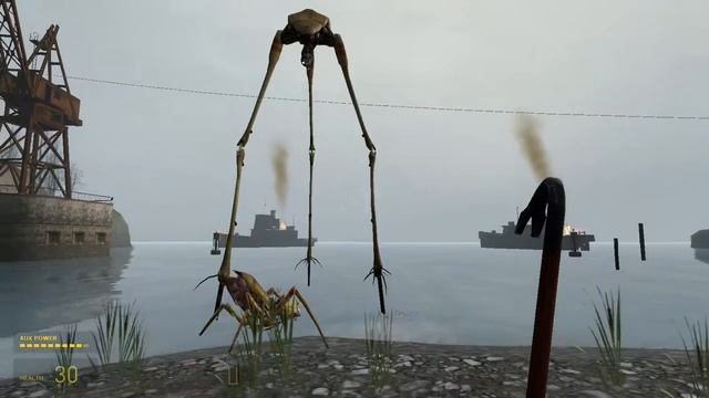 HL2: Ep2 | strider meets antlions, funny bug occurs смотреть онлайн