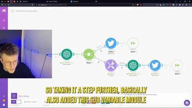 I built a Twitter "Chat GPTish" GPT3 Bot using Make & some APIs... смотреть онлайн