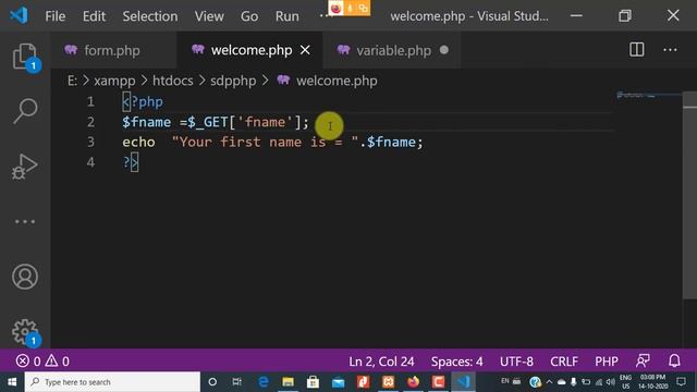GET & POST Method in PHP | How to submit value from one page to another page?|Part -3| PHP Tutorial смотреть онлайн