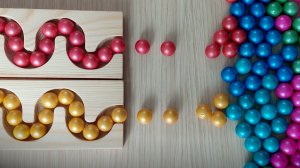 Гонка шариков по деревянному треку-змейке /  Marble Run ASMR • АСМР Залипательное видео