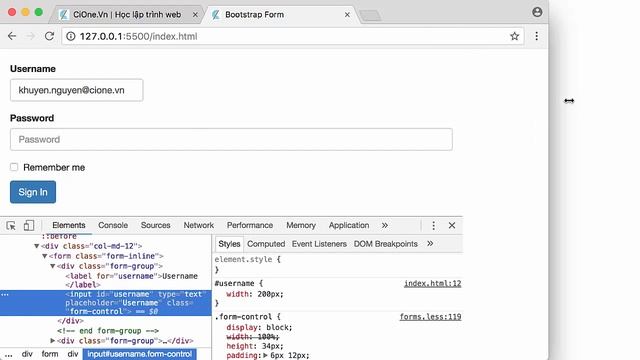 Bootstrap CSS - Bài 27: Tìm hiểu cách trang trí cho Inline Form смотреть онлайн