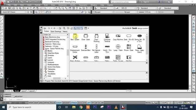 How to use Design Centre in AutoCAD || Insert Civil, Mechanical, Electrical & Electronics CAD BLOCK смотреть онлайн