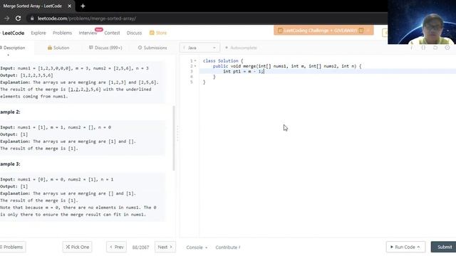 LeetCode # 88 Merge Sorted Array смотреть онлайн