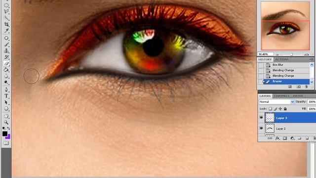 Adobe photoshop Rainbow Eyes. смотреть онлайн