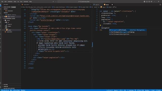 Make Testimonial Slider in HTML CSS & JavaScript | SwiperJs смотреть онлайн