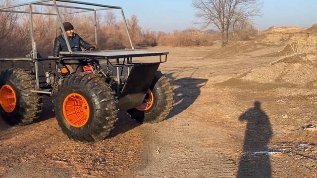 Самодельный вездеход в городе шу Казахстан смотреть онлайн