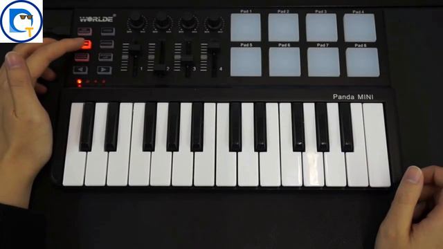 MIDI Keyboard Piano Drum Pad 25 Keys Controller USB WORLDE Panda Mini - DrobeTool смотреть онлайн