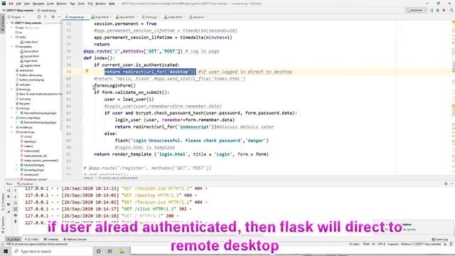 remote desktop with python 03 - FLask user authentication смотреть онлайн