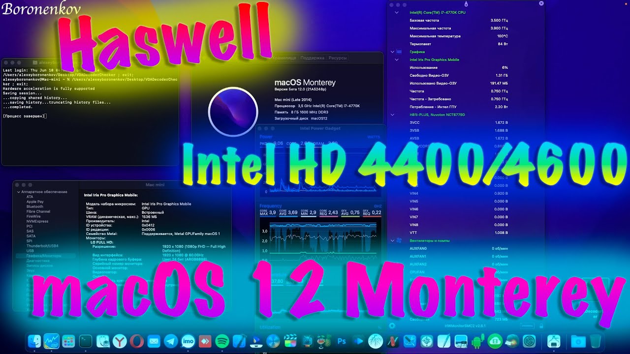 HASWELL I7 4770K + ASUS H81 I-PLUS / MACOS 12 MONTEREY / HACKINTOSH!!!