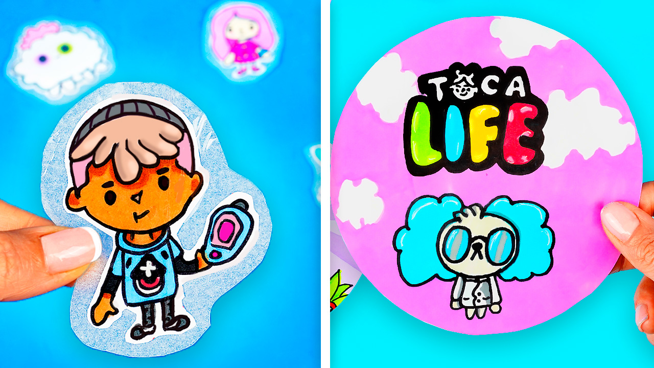 Как сделать Наклейки и Бумажные сюрпризы Тока Бока своими руками смотреть онлайн