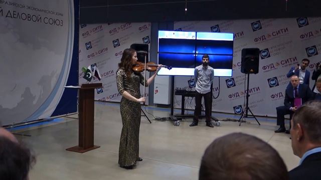 Скрипка на открытии павильона 