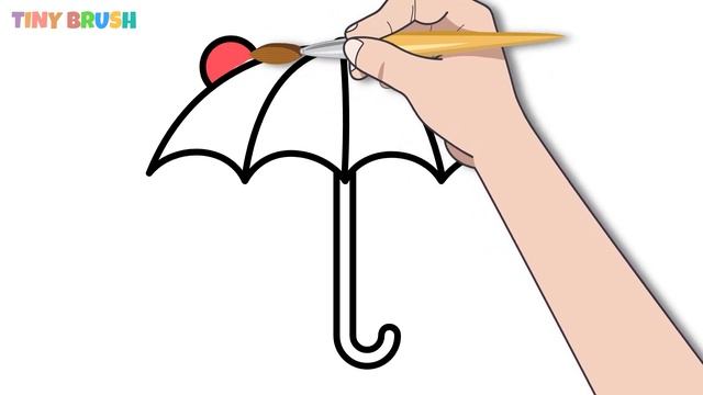 Rainbow Umbrella Drawing, Painting and Coloring for Kids, Toddlers | Let's Draw Together смотреть онлайн