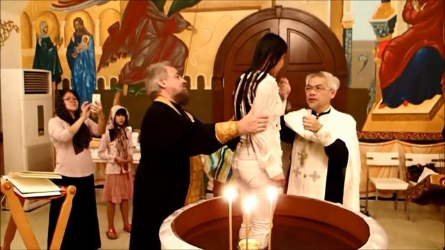Russian Orthodox Baptism In Church ( Roman Catholic To Orthodox )