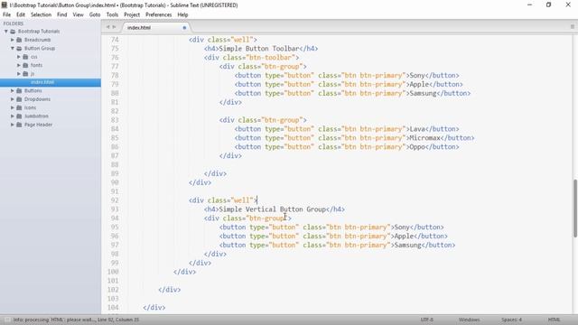 Bootstrap 3 Tutorials - #13 Button Group смотреть онлайн