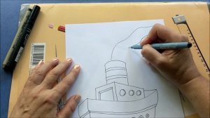 Как нарисовать кораблик карандашами | How to draw a boat with pencils