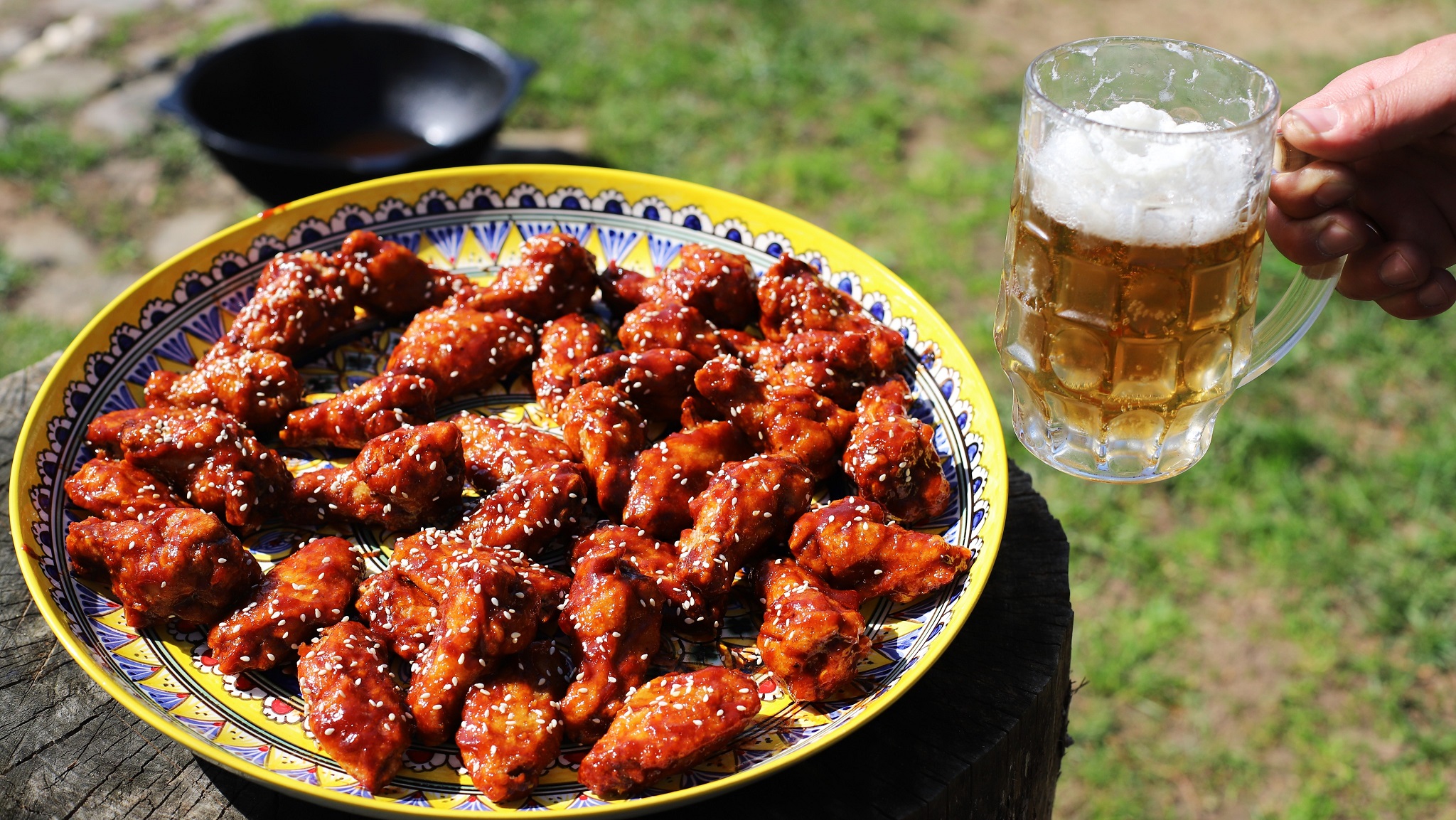 Острые крылья к пиву в казане