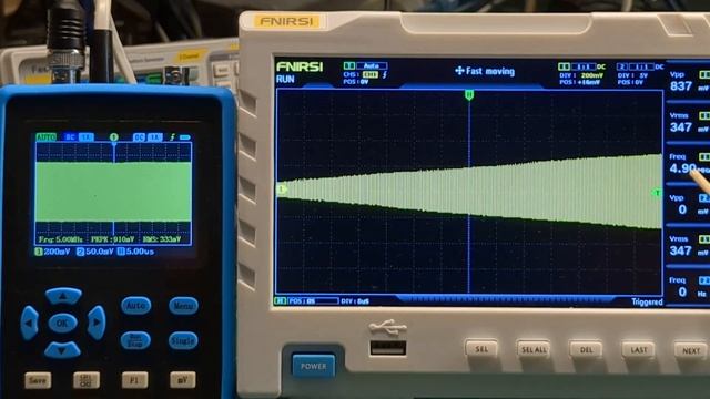 Осциллограф Fnirsi 1014D против SigPeak DSO2512G смотреть онлайн
