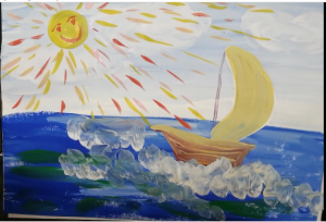 Как нарисовать сказочное солнышко.