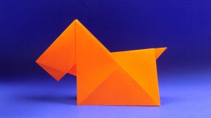 Как сделать СОБАКУ из бумаги. ОРИГАМИ СОБАКА - легкое оригами для начинающих