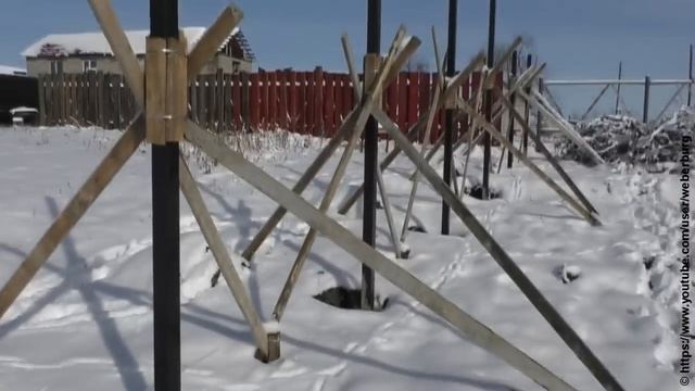 BC: Установка заборных столбов. Подготовка, выравнивание, бетонирование, обрезка смотреть онлайн