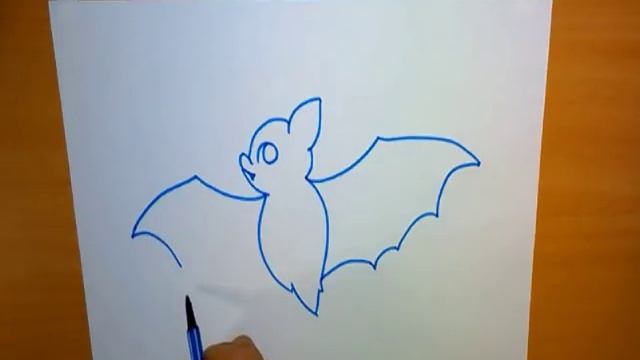 Учимся рисовать летучую мышь смотреть онлайн