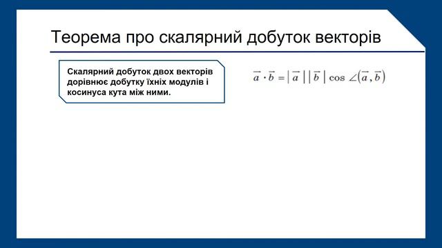 Скалярний добуток векторів у просторі смотреть онлайн