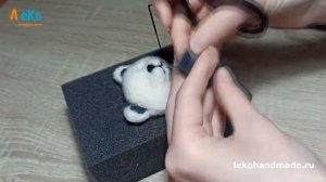 Сухое валяние/ Как сделать енота из шерсти/ Мастер-класс