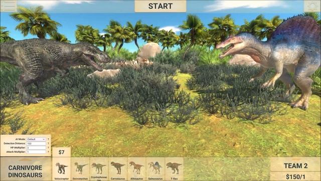 Carnivore Dinosaurs Tournament on Jurassic Jungle | Dinosaur Battle | Animal Revolt Battle Simulato смотреть онлайн
