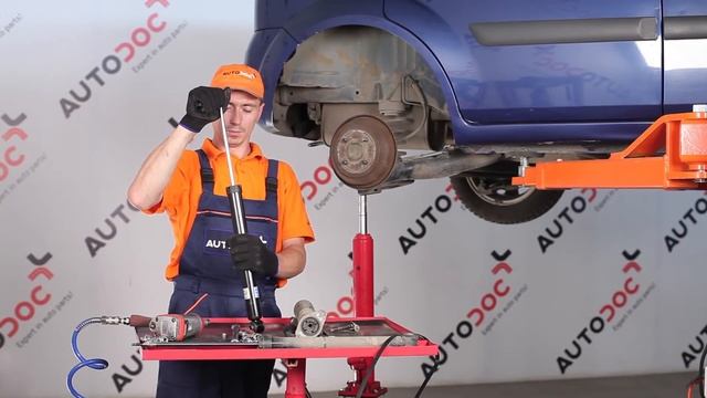 How to change shock absorber on FORD FIESTA V Van [TUTORIAL AUTODOC] смотреть онлайн
