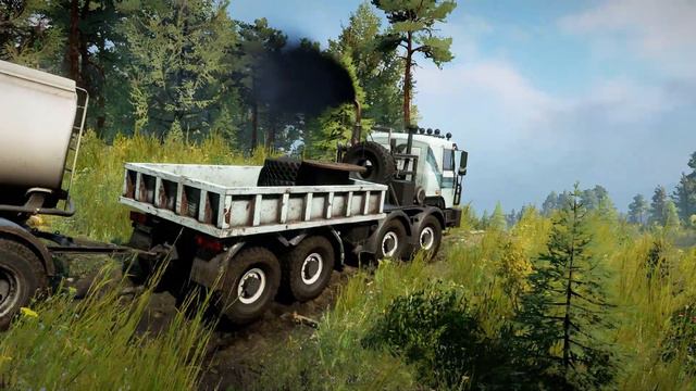 SnowRunner Mods - Volat MZKT 7402 8x8 - Driving Offroad Transporting  Fual Tanker