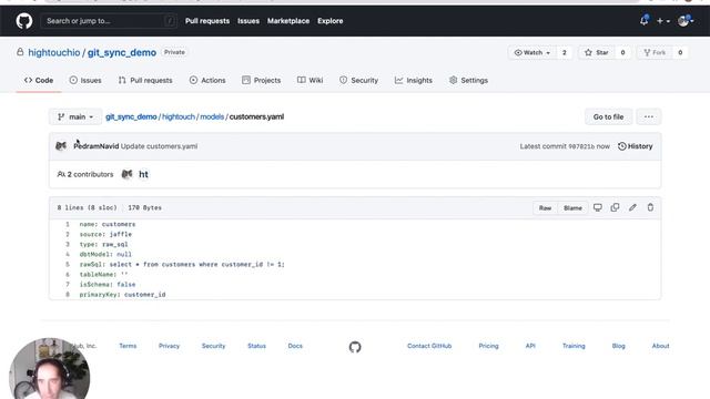 Hightouch Git Sync Demo смотреть онлайн
